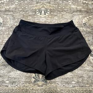 Lululemon Speed Up Short Long 4" Lined Black Women's Size 8